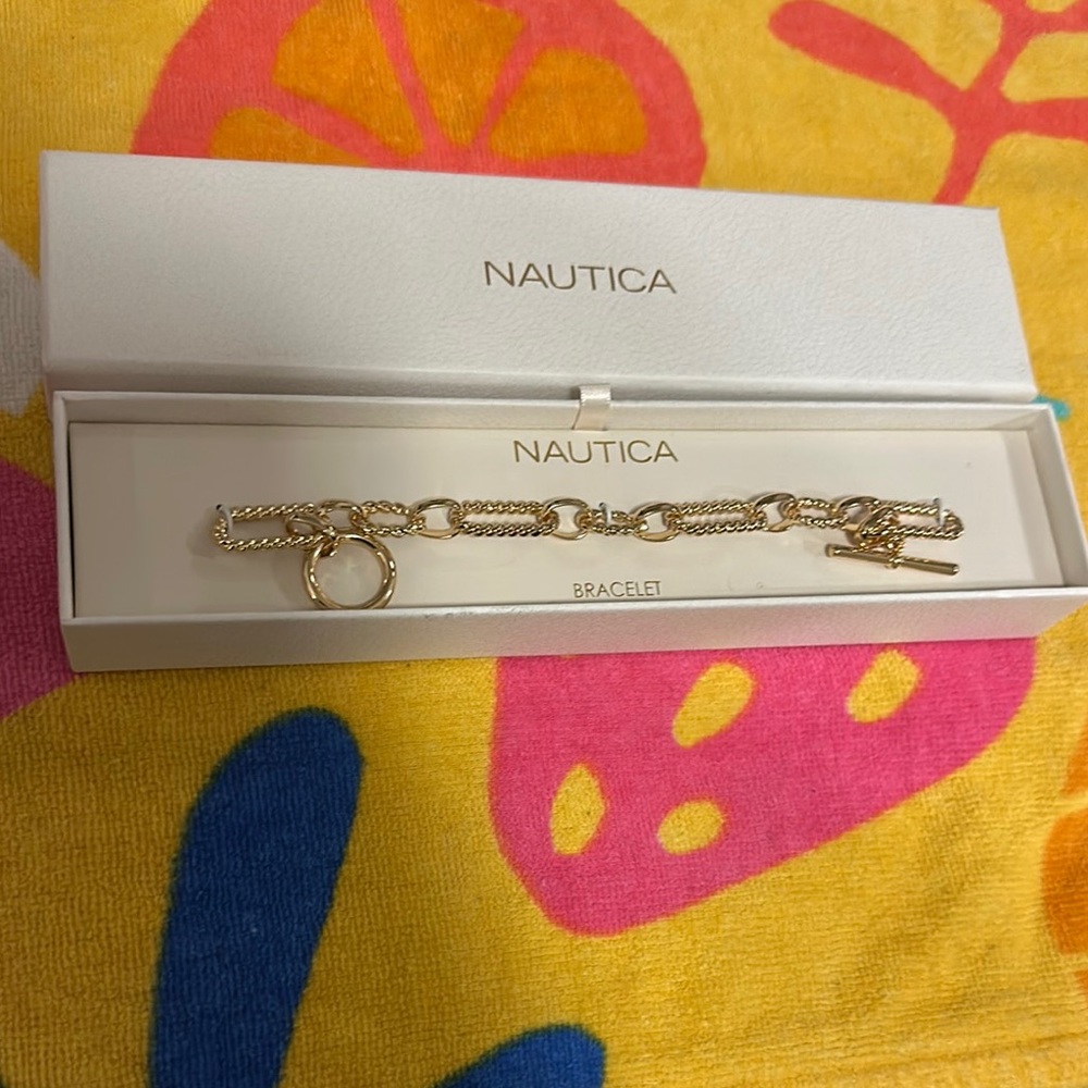 Nautica Gold Link Bracelet